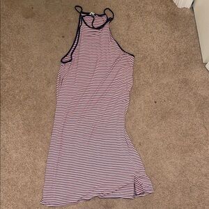 American Eagle Outfitters red and navy Striped Dress